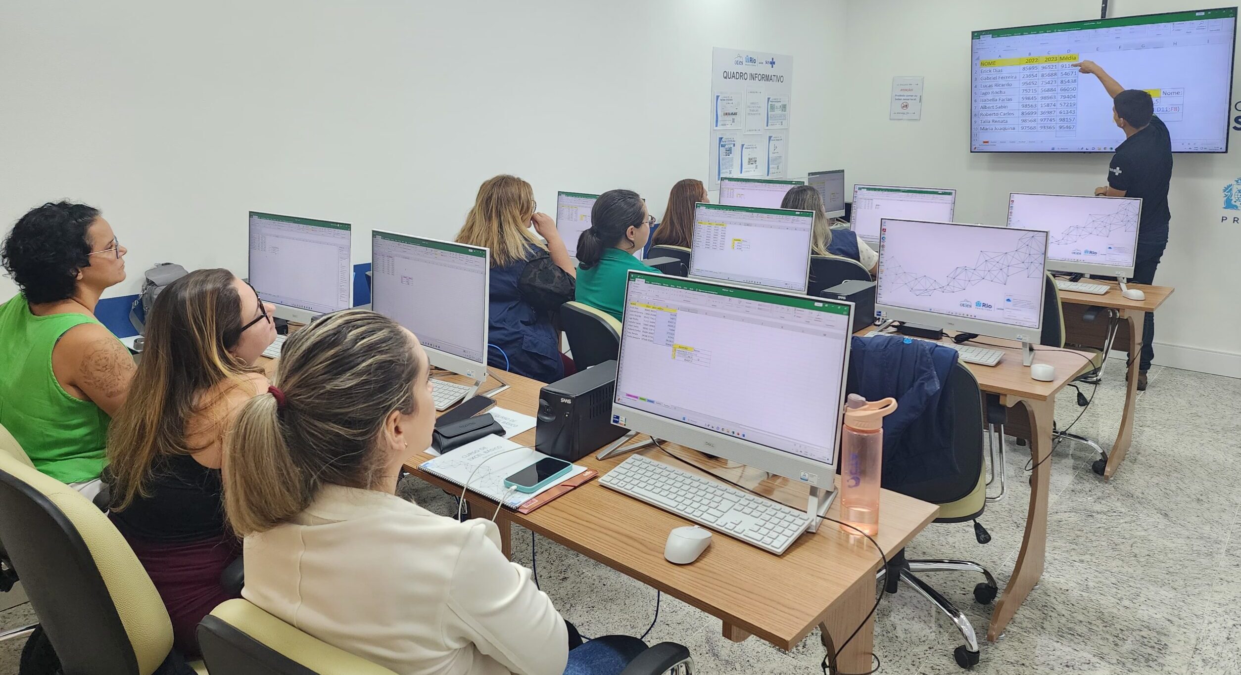 Curso de Excel Básico no Hospital Municipal Souza Aguiar