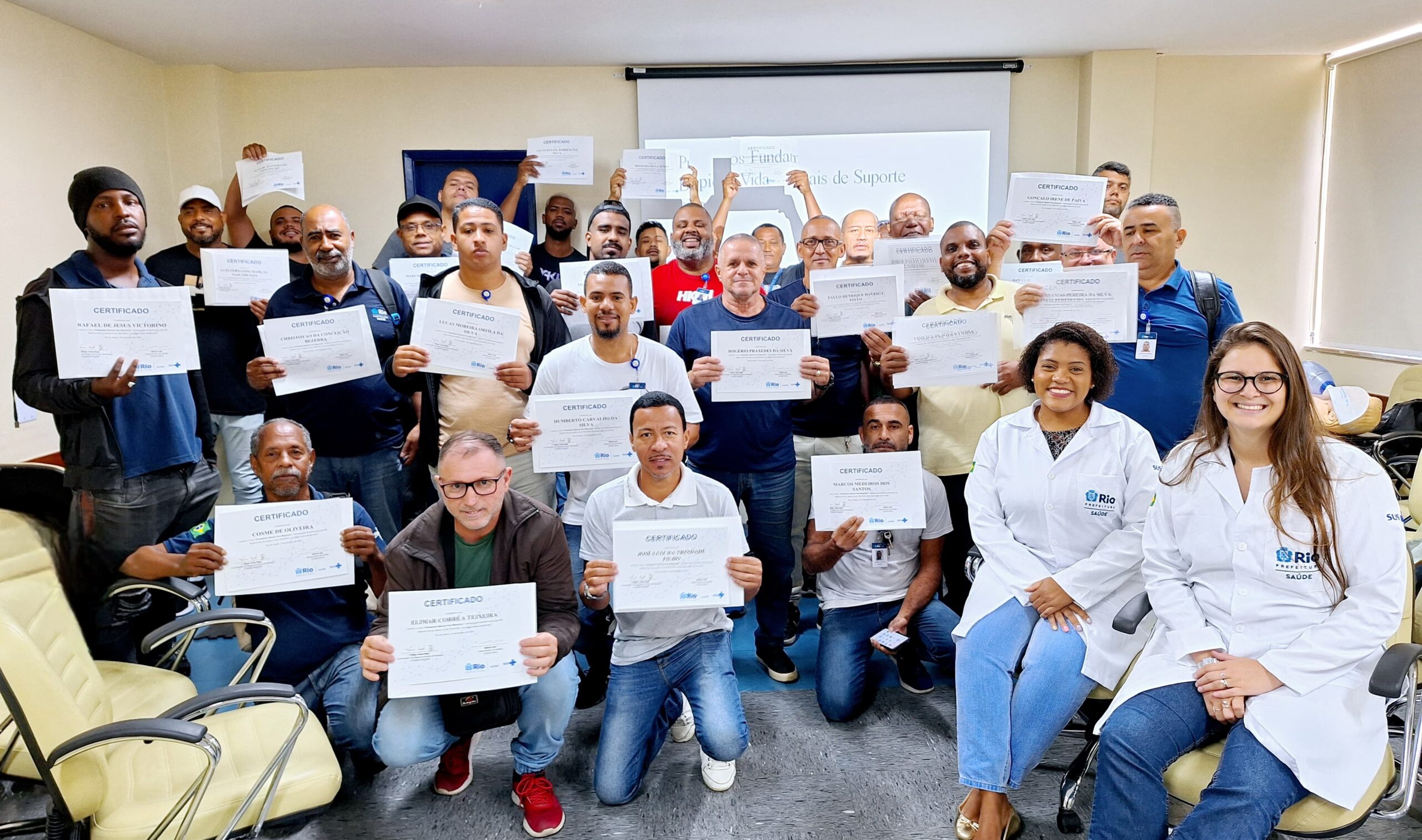 SMS-RJ e Riosaúde juntas na 15ª turma do Curso de Orientações Básicas aos Maqueiros – OBAMA