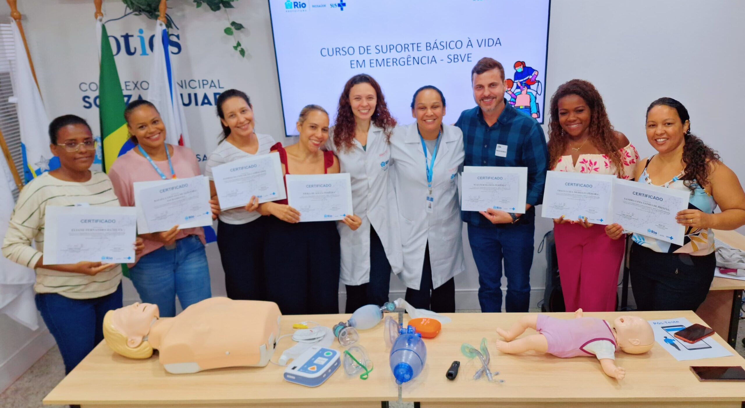 17ª Turma Do Mês De Fevereiro De 2024 Do Curso Suporte Básico À Vida Em Emergência – SBVE No Hospital Souza Aguiar