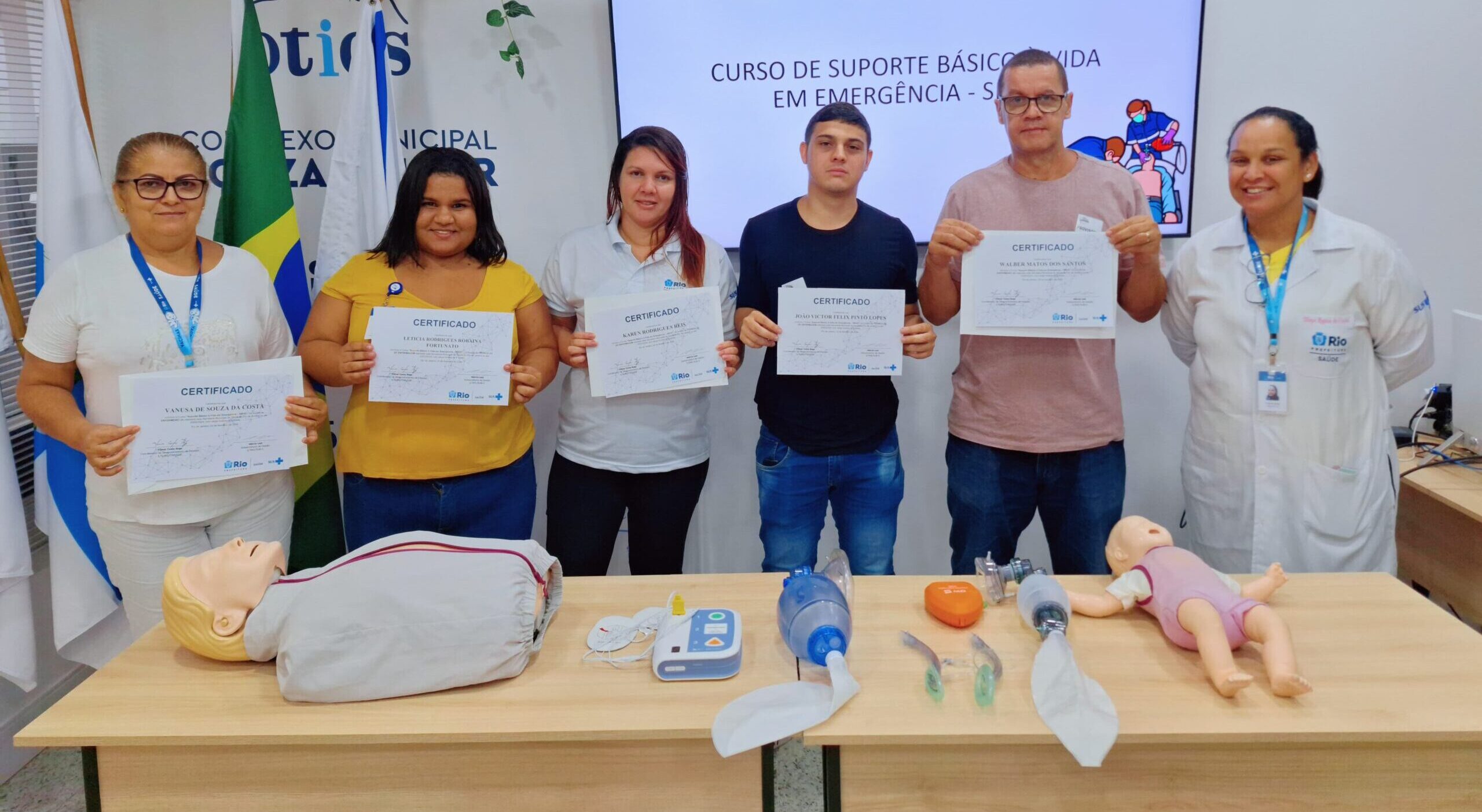 15ª Turma Do Mês De Fevereiro De 2024 Do Curso Suporte Básico À Vida Em Emergência – SBVE No Hospital Souza Aguiar