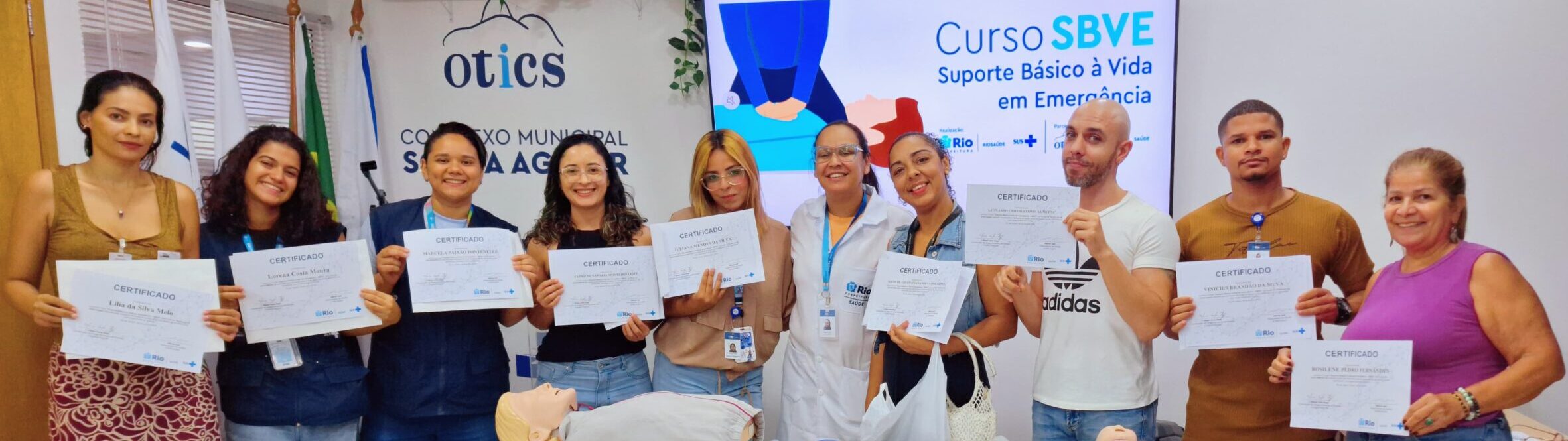 9ª Turma Do Mês De Abril De 2024 Do Curso Suporte Básico À Vida Em Emergência – SBVE No Hospital Souza Aguiar