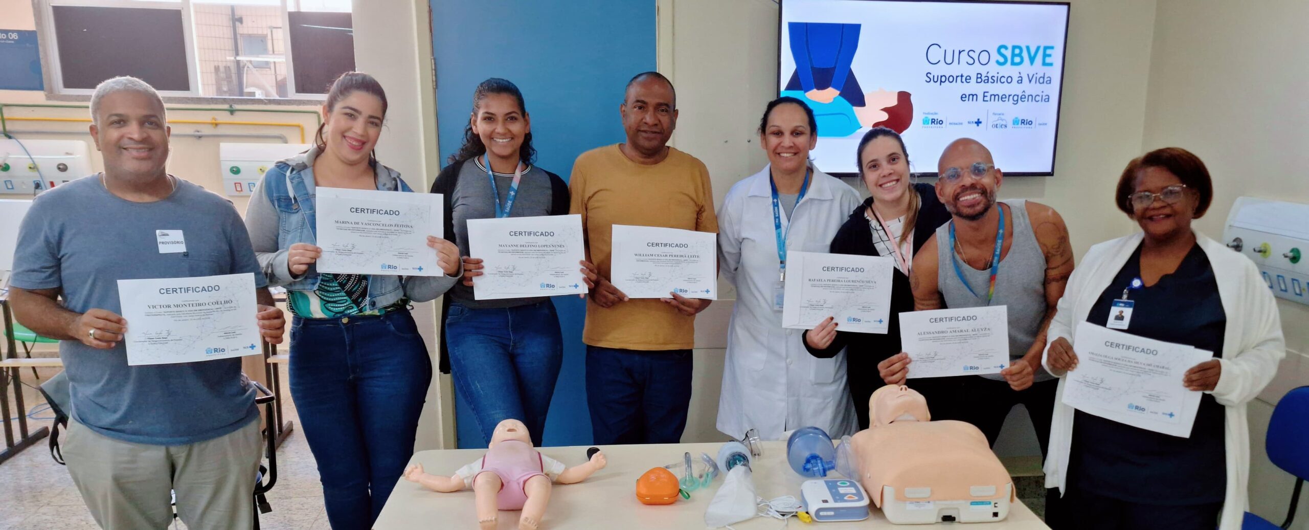 11ª Turma Do Mês De Julho De 2024 Do Curso Suporte Básico À Vida Em Emergência – SBVE No Hospital Souza Aguiar