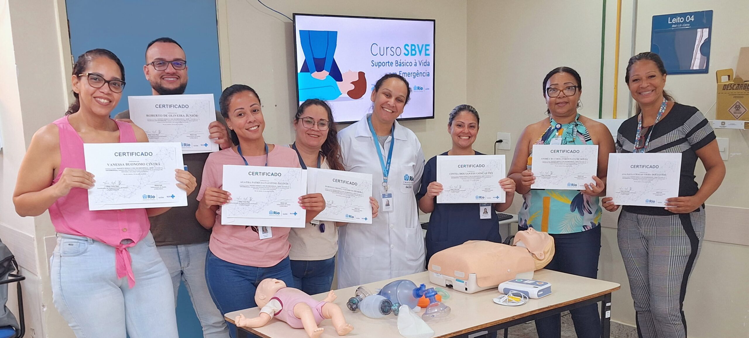 12ª Turma Do Mês De Julho De 2024 Do Curso Suporte Básico À Vida Em Emergência – SBVE No Hospital Souza Aguiar