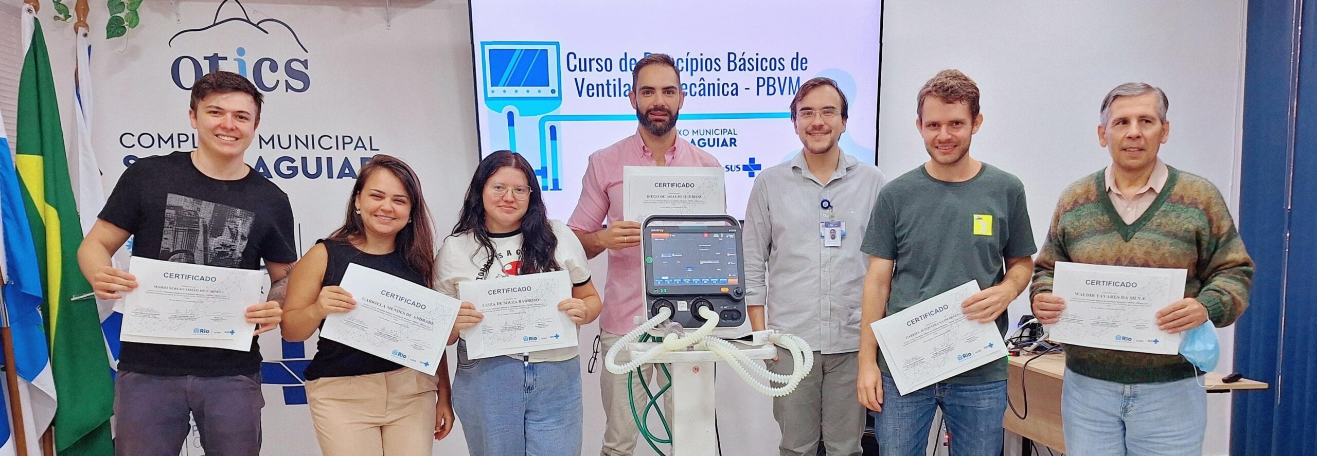 3ª Turma do Curso de Princípios Básicos de Ventilação Mecânica (PBVM) no OTICS-Rio Souza Aguiar