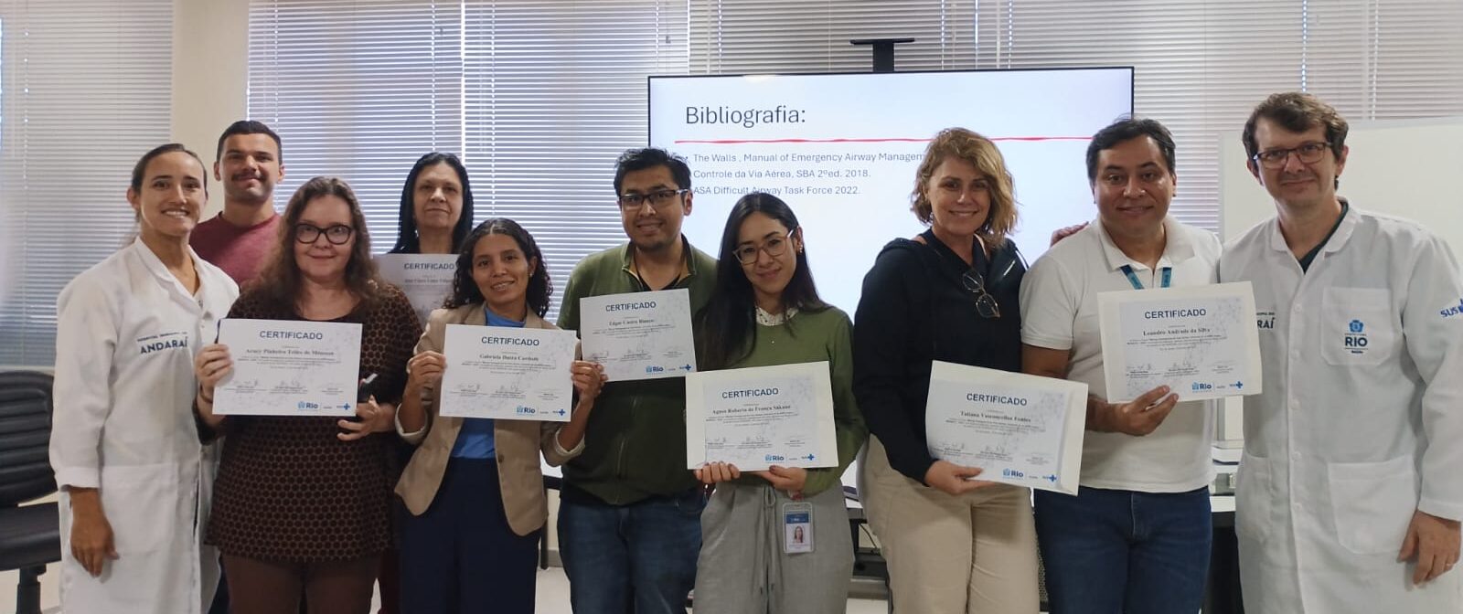 9ª turma do Curso de Manejo de Vias Aéreas, incluindo as de difícil acesso realizada na Estação OTICS-Rio Andaraí