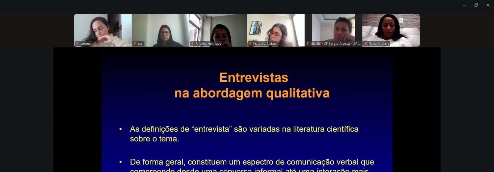 Aula MPAPS: Técnicas de Entrevistas e Questionários na Pesquisa em Saúde