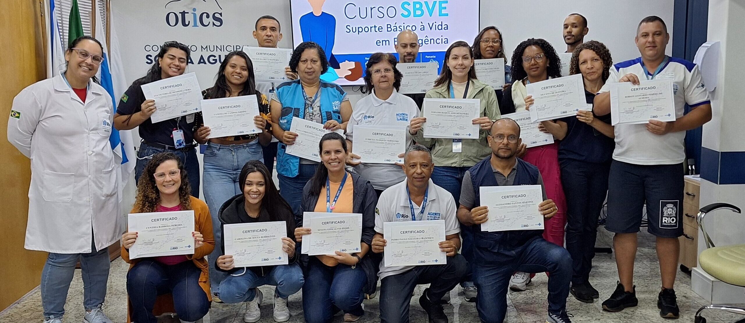 96ª Turma do Curso Suporte Básico À Vida Em Emergência no Souza Aguiar