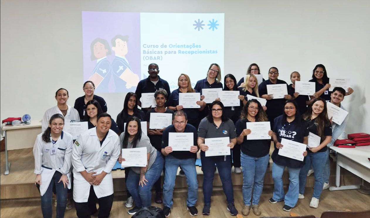 20ª turma do Curso de Orientações Básicas para Recepcionistas (OBAR) no Hospital Municipal Rocha Faria