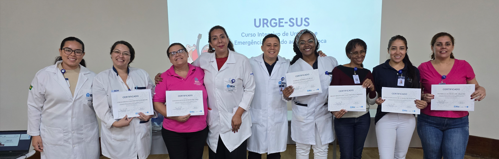 20ª Turma do Curso Intensivo de Urgência e Emergência Aplicado ao SUS Carioca – URGE-SUS no Hospital Rocha Faria