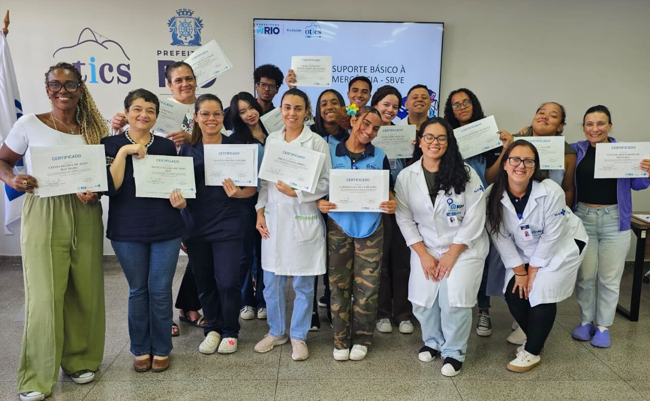 123ª turma do Curso de Suporte Básico à Vida em Emergência (SBVE) no Hospital Municipal Lourenço Jorge