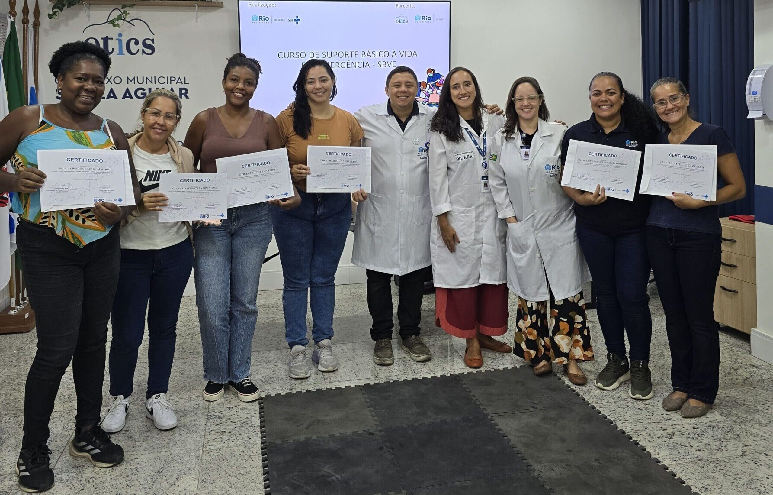 13ª turma do Curso de Suporte Básico à Vida em Emergência (SBVE) na OTICS Souza Aguiar
