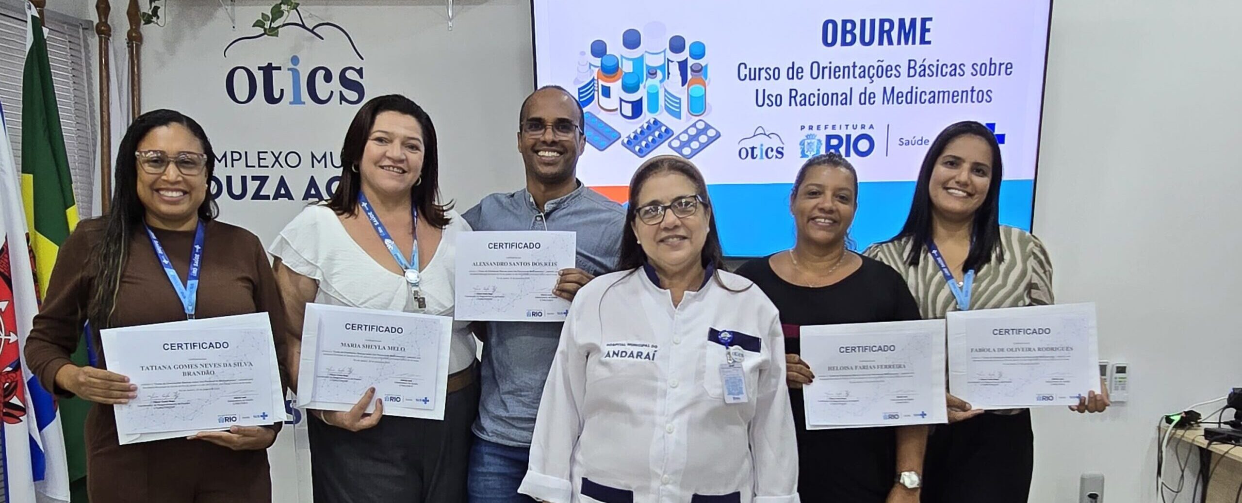 1ª turma sobre Orientações Básicas do Uso Racional de Medicamentos (OBURME) no OTICS Souza Aguiar