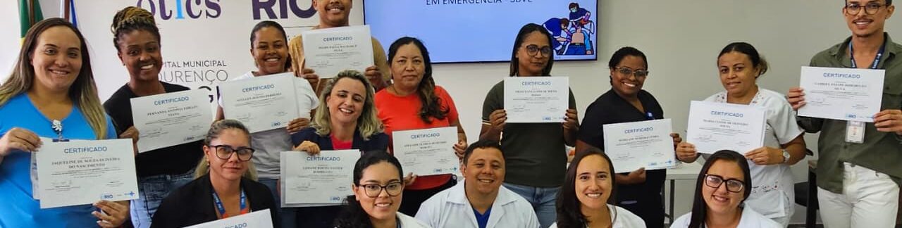 1ª turma do Curso de Suporte Básico à Vida em Emergência (SBVE) na OTICS Lourenço Jorge