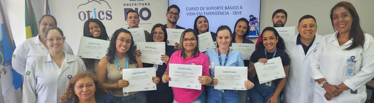 5ª turma do Curso de Suporte Básico à Vida em Emergência (SBVE) na OTICS Lourenço Jorge