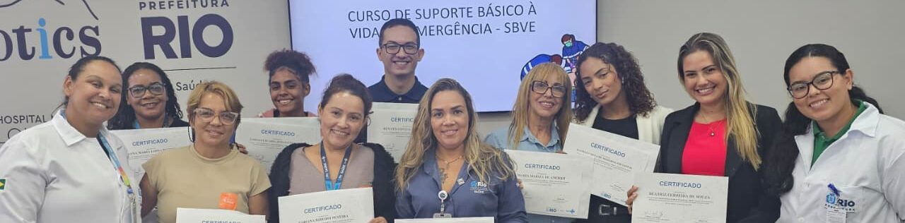 9ª turma do Curso de Suporte Básico à Vida em Emergência (SBVE) na OTICS Lourenço Jorge