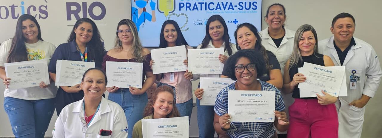1ª Turma do Curso Prático de Cateterismo Vesical no Adulto (PRATICAVA-SUS) na OTICS Lourenço Jorge