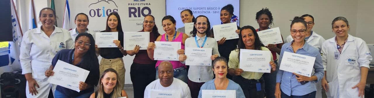 10ª turma do Curso de Suporte Básico à Vida em Emergência (SBVE) na OTICS Lourenço Jorge