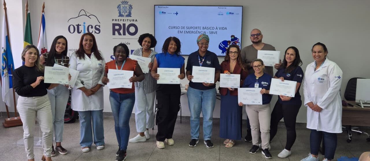 18ª turma do Curso de Suporte Básico à Vida em Emergência (SBVE) na OTICS Lourenço Jorge