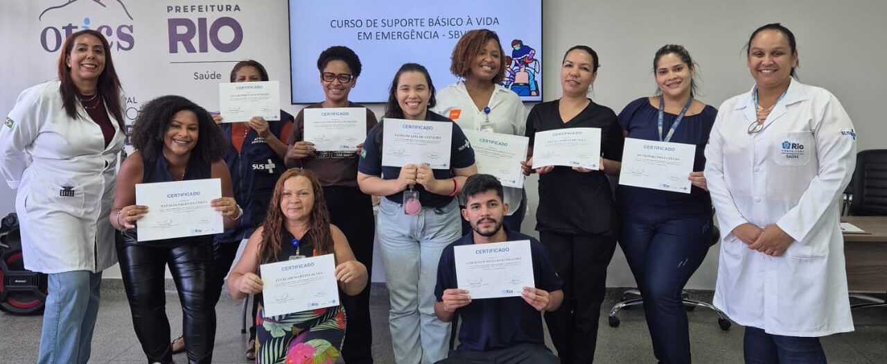 19ª turma do Curso de Suporte Básico à Vida em Emergência (SBVE) na OTICS Lourenço Jorge