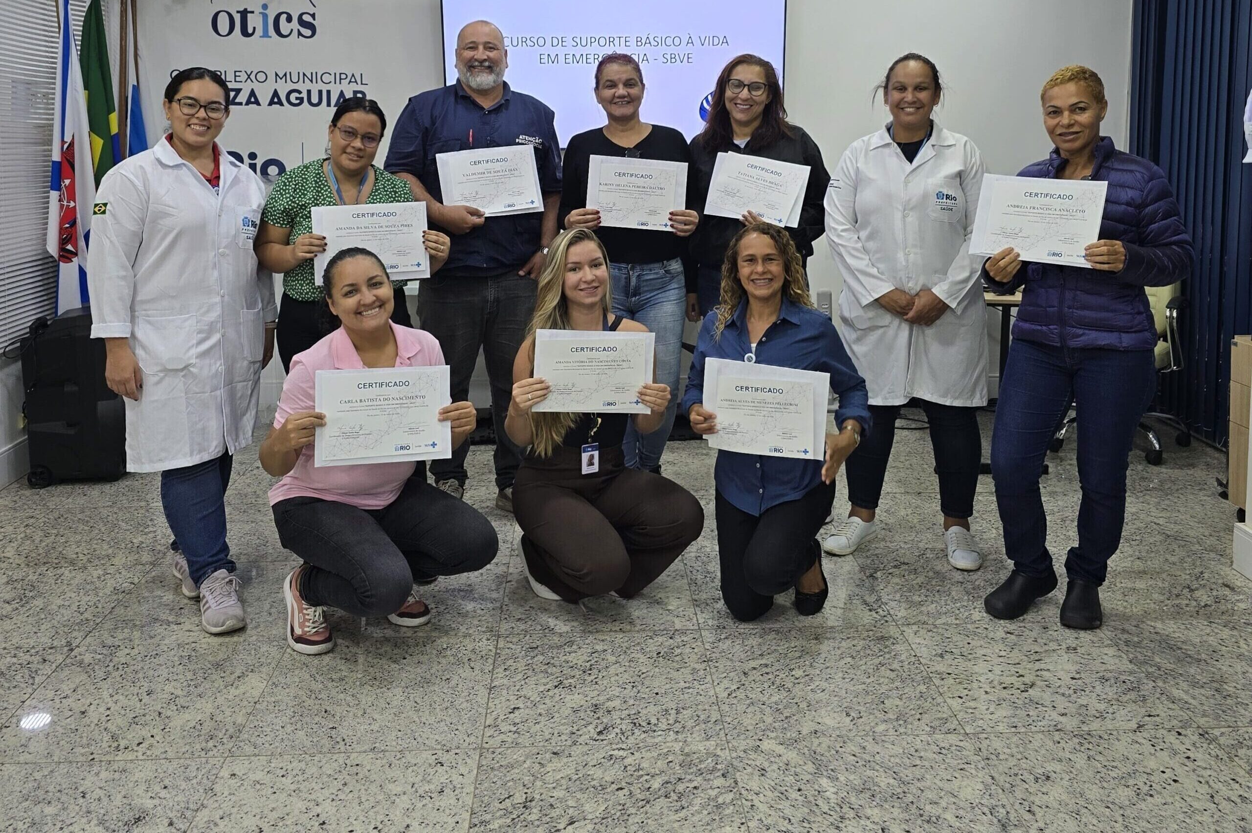 32ª Turma do Curso de Suporte Básico à Vida em Emergência (SBVE) na OTICS SOUZA AGUIAR