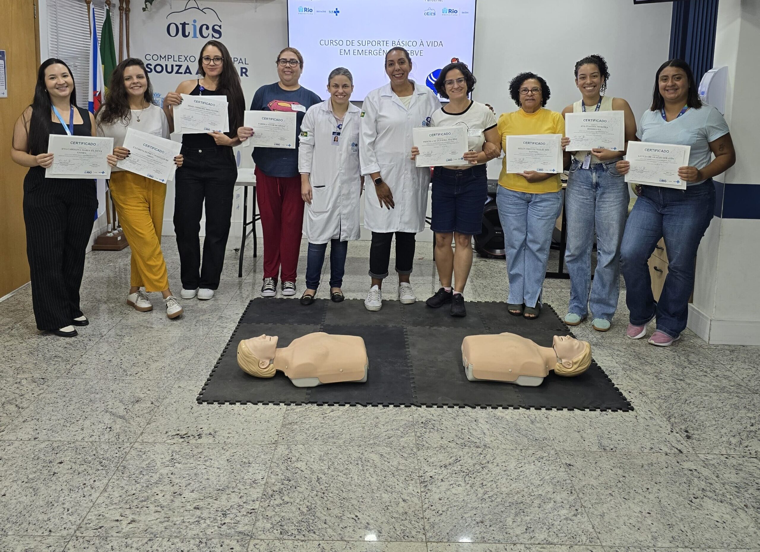 36ª Turma do Curso de Suporte Básico à Vida em Emergência (SBVE) na OTICS SOUZA AGUIAR