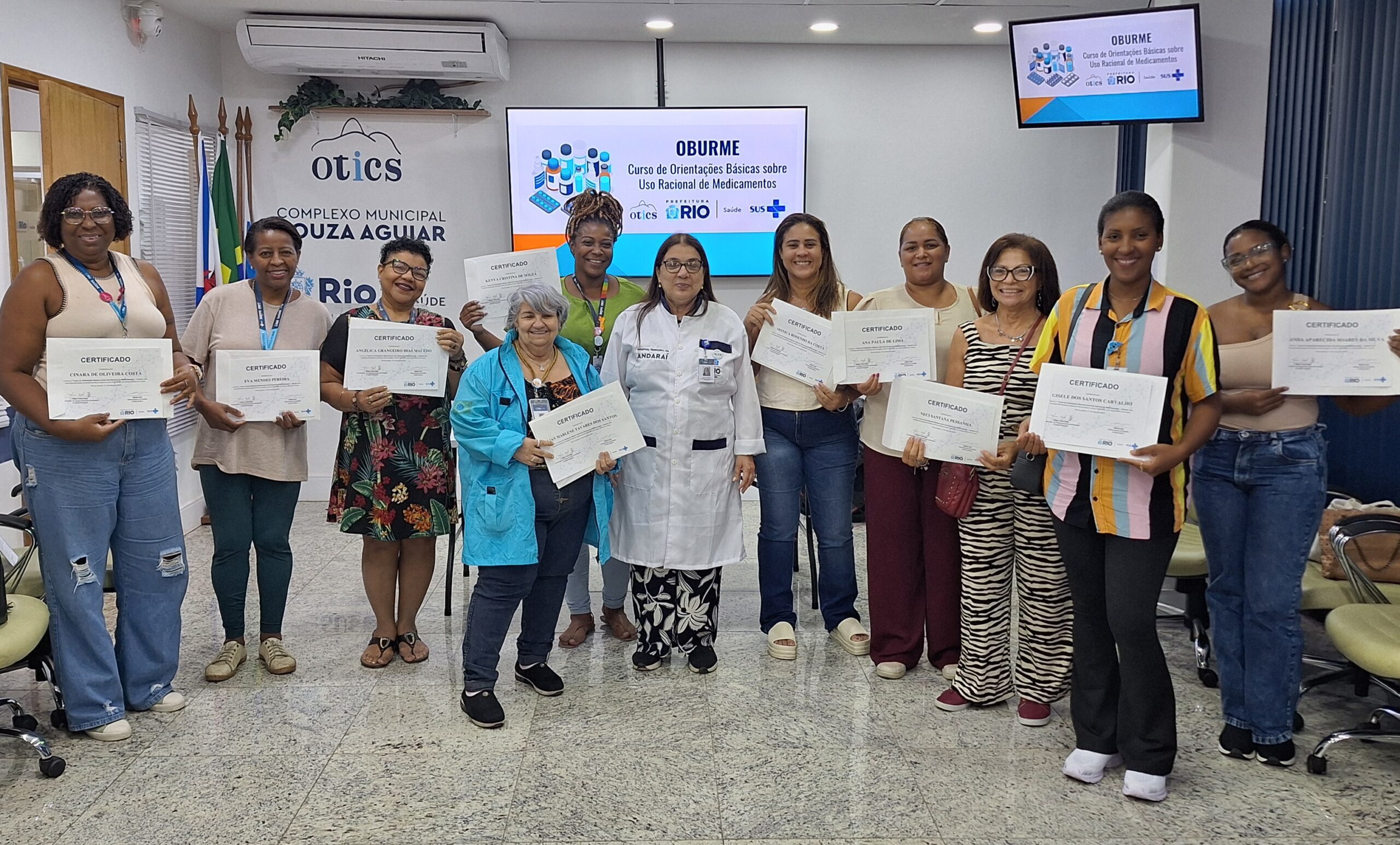 3ª Turma sobre Orientações Básicas do Uso Racional de Medicamentos (OBURME) na OTICS Souza Aguiar