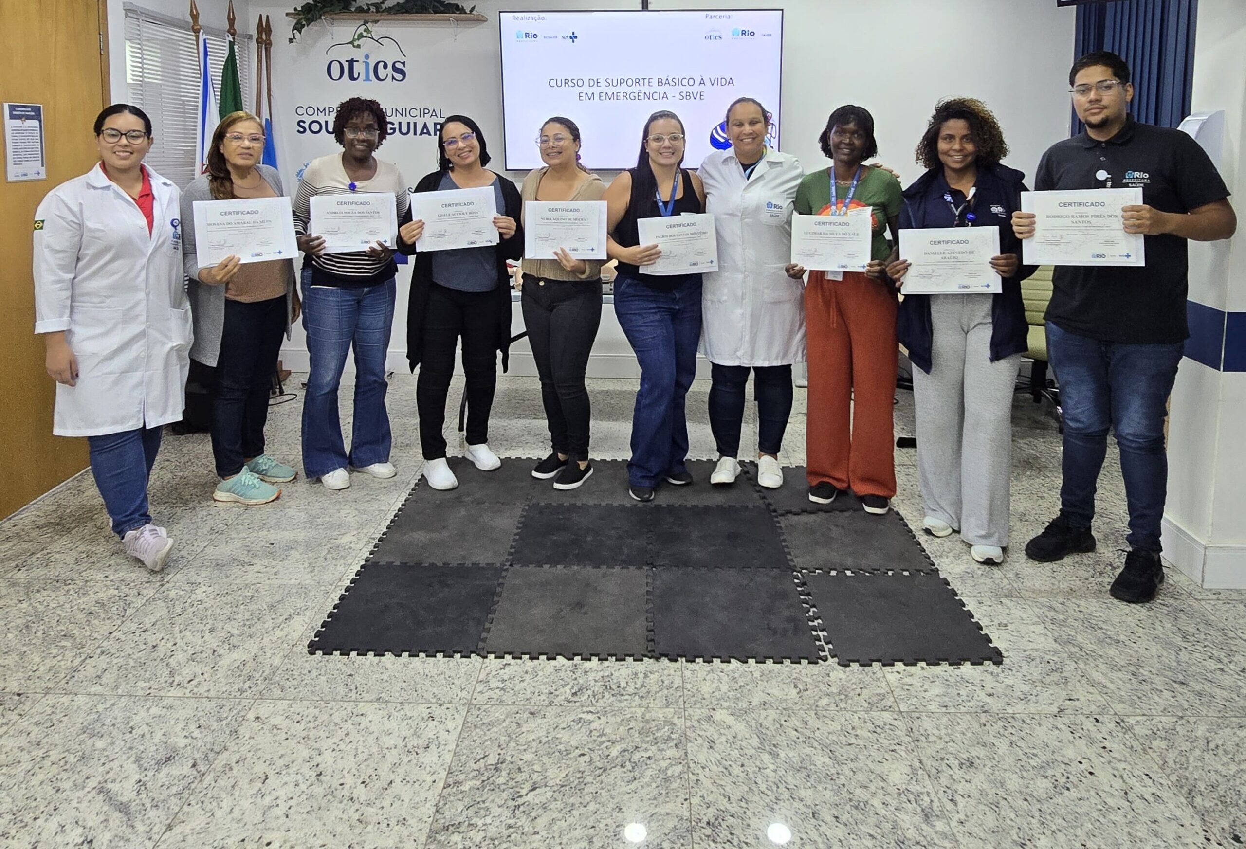 31ª Turma do Curso de Suporte Básico à Vida em Emergência (SBVE) na OTICS SOUZA AGUIAR