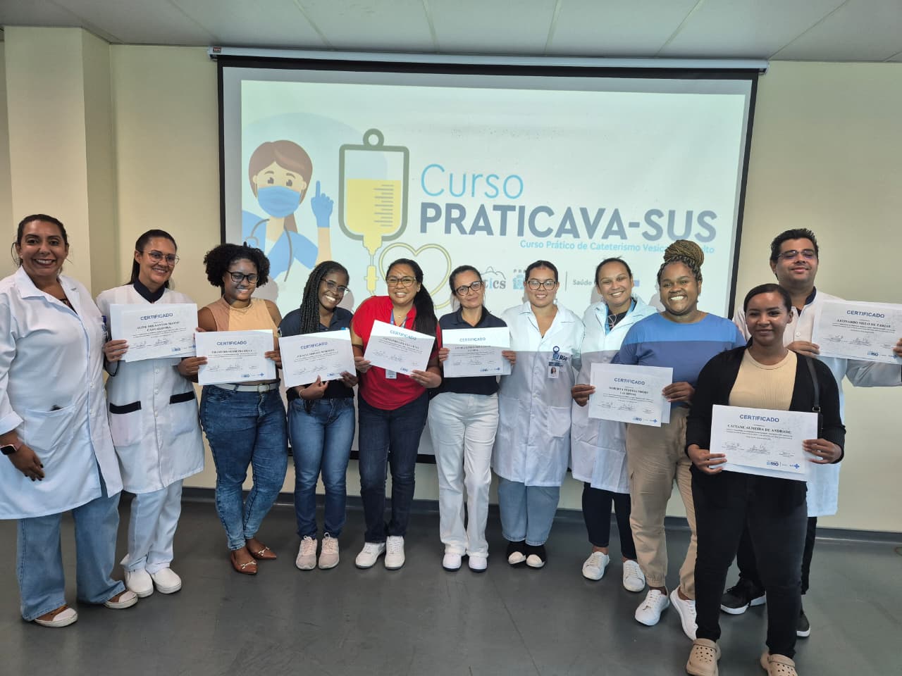 4ª Turma do Curso Prático de Cateterismo Vesical no Adulto (PRATICAVA-SUS) no Hospital Municipal Evandro Freire