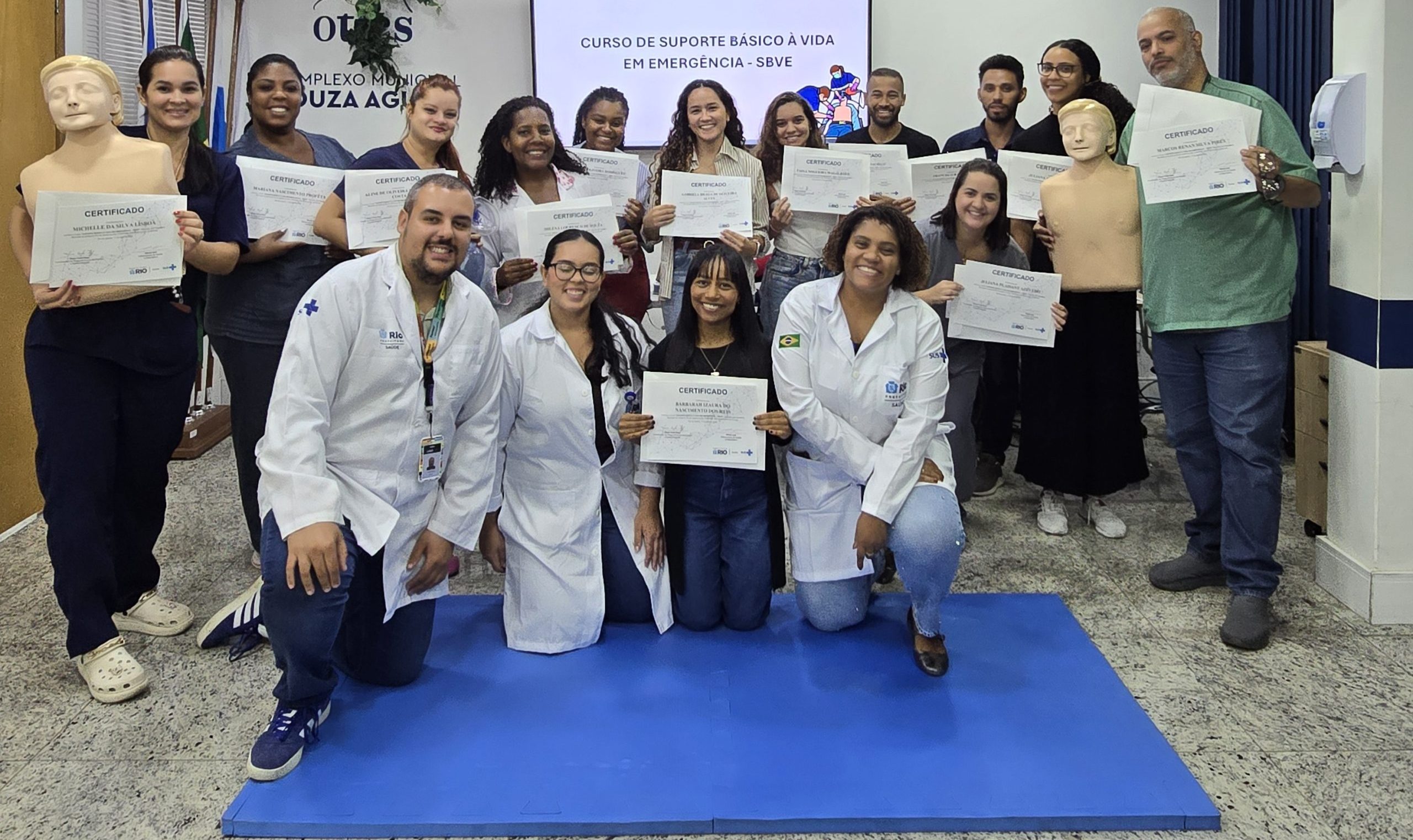 44ª Turma do Curso de Suporte Básico à Vida em Emergência (SBVE) na OTICS SOUZA AGUIAR