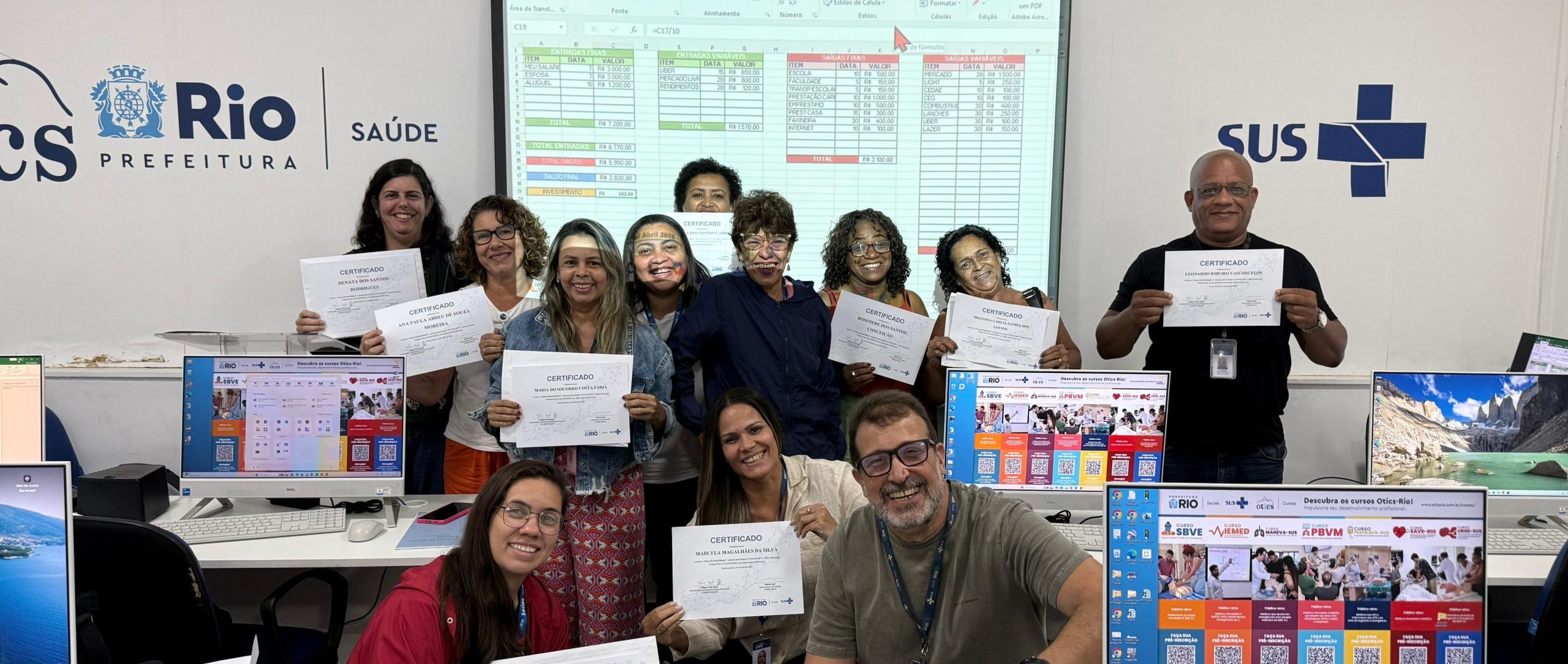 3ª Turma de Excel Básico no Instituto Municipal Philippe Pinel