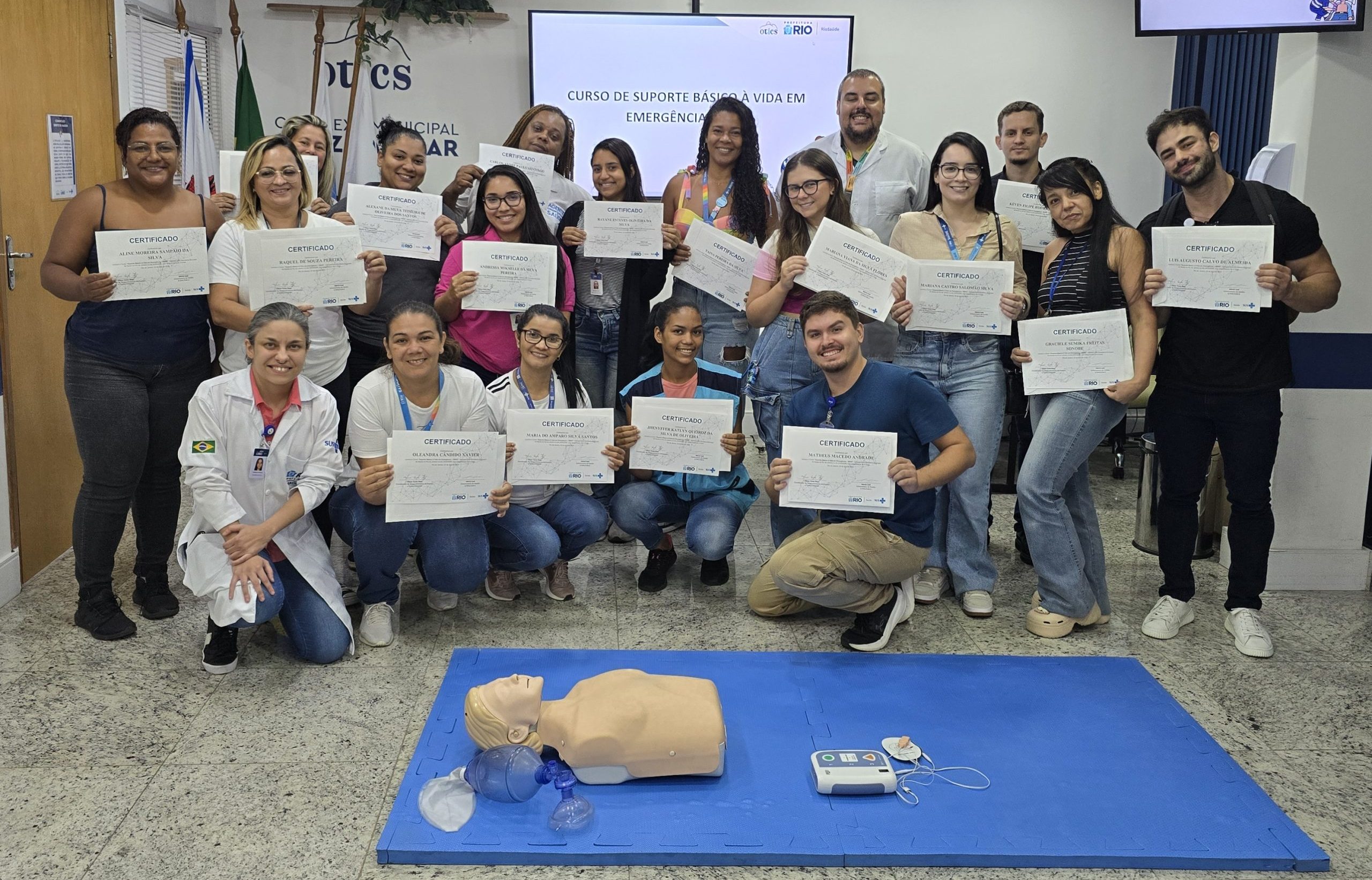 46ª Turma do Curso de Suporte Básico à Vida em Emergência (SBVE) na OTICS Souza Aguiar