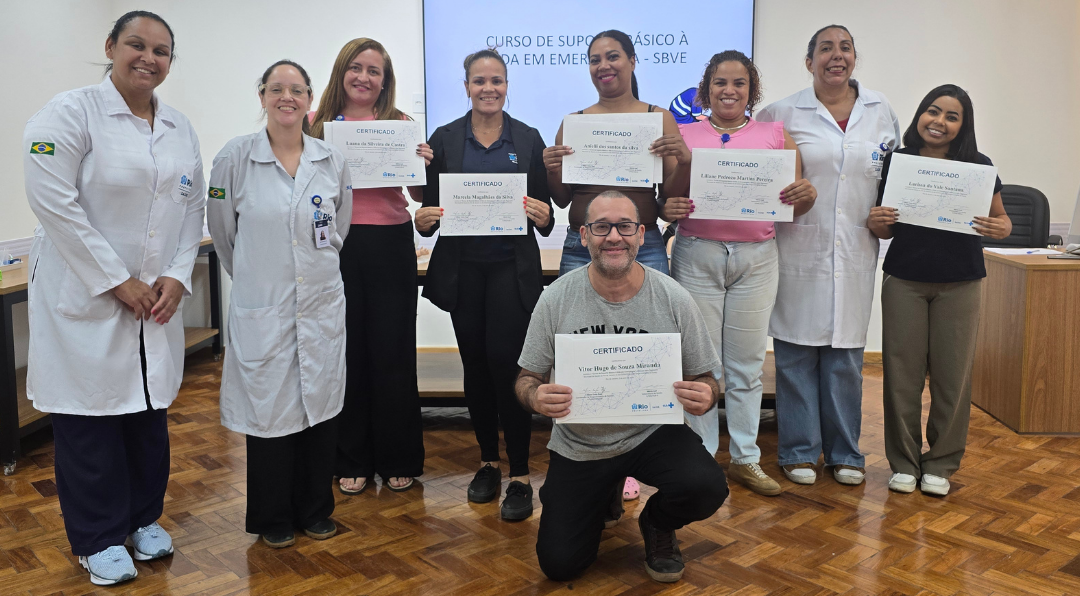 38ª Turma do Curso de Suporte Básico à Vida em Emergências (SBVE) no Hospital do Andaraí