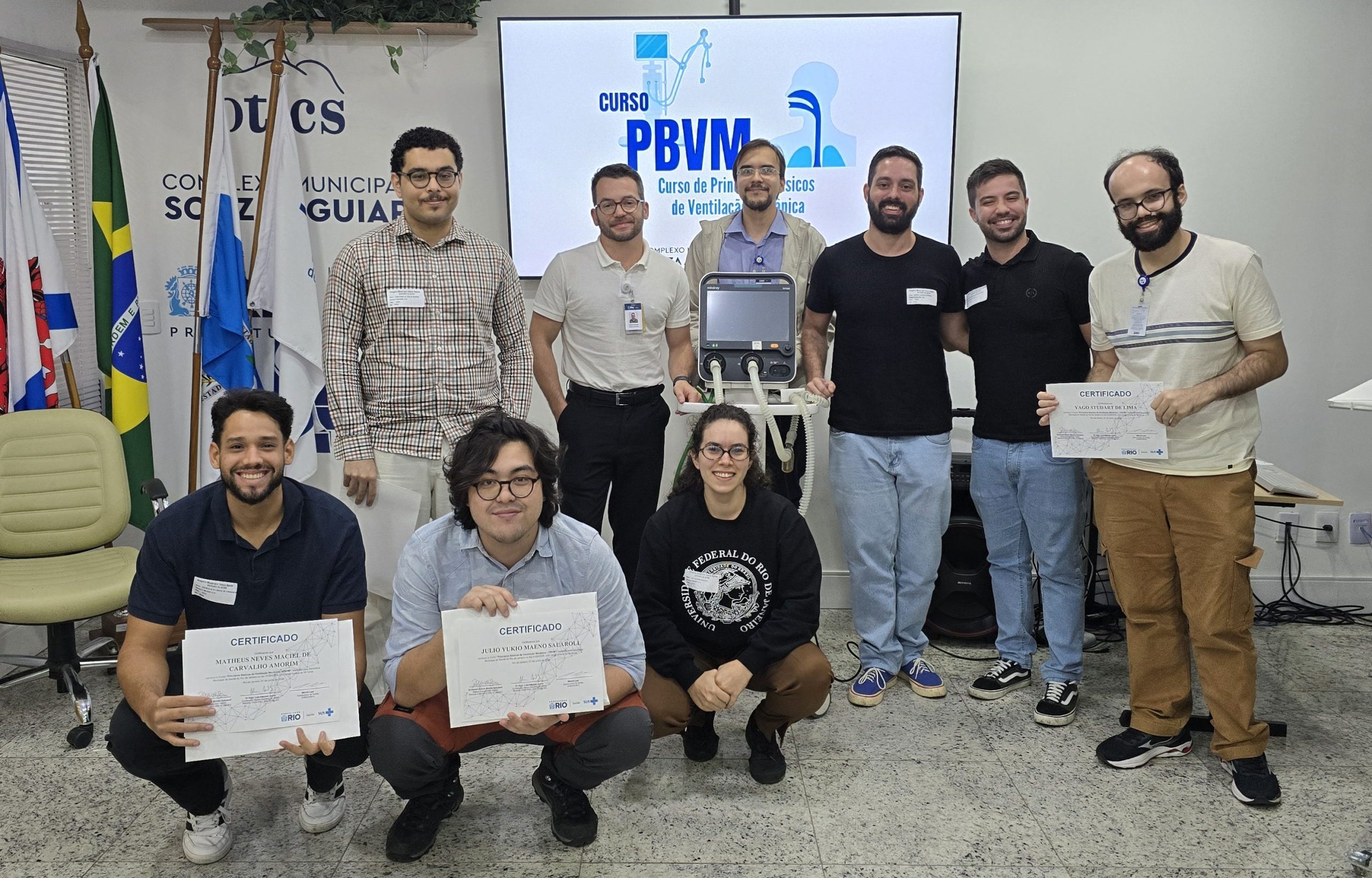 4ª Turma de 2026 do Curso de Princípios Básicos de Ventilação Mecânica (PBVM) no OTICS-Rio Souza Aguiar