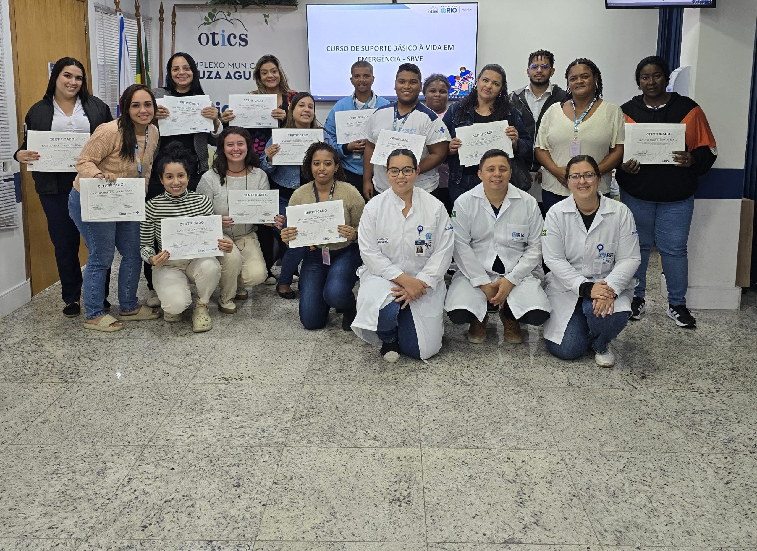 68ª Turma do Curso de Suporte Básico à Vida em Emergência (SBVE) na OTICS Souza Aguiar