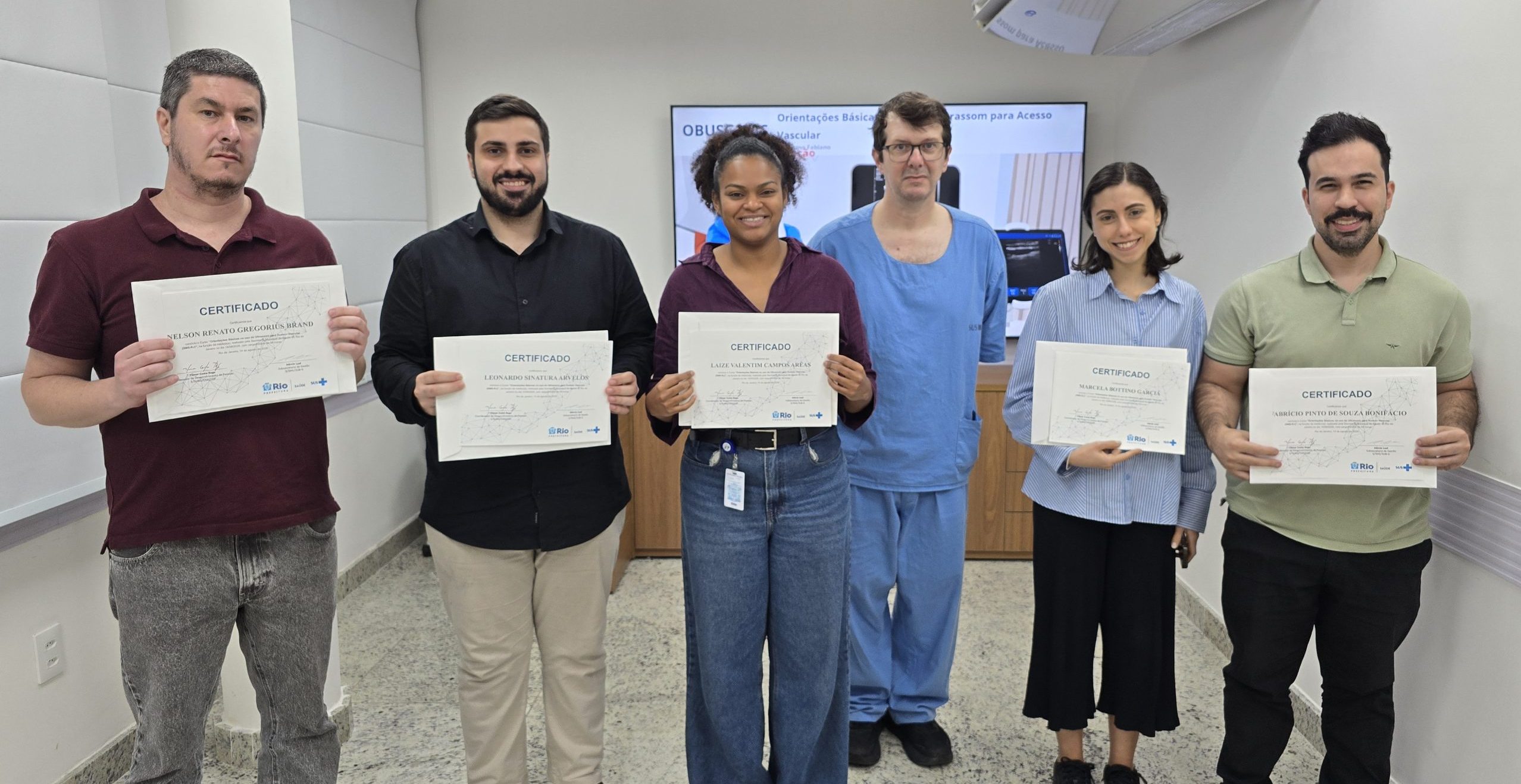 2ª turma do Curso de Orientações Básicas no Uso do Ultrassom para Acesso Vascular (OBUSG-VAS) na OTICS-Rio Andaraí