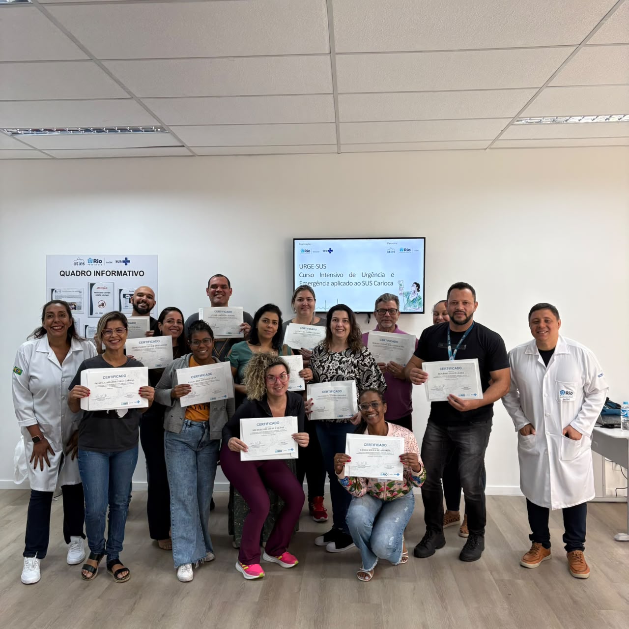 14ª Turma do Curso Intensivo de Urgência e Emergência Aplicado ao SUS Carioca (URGE-SUS) na OTICS-Rio Irajá